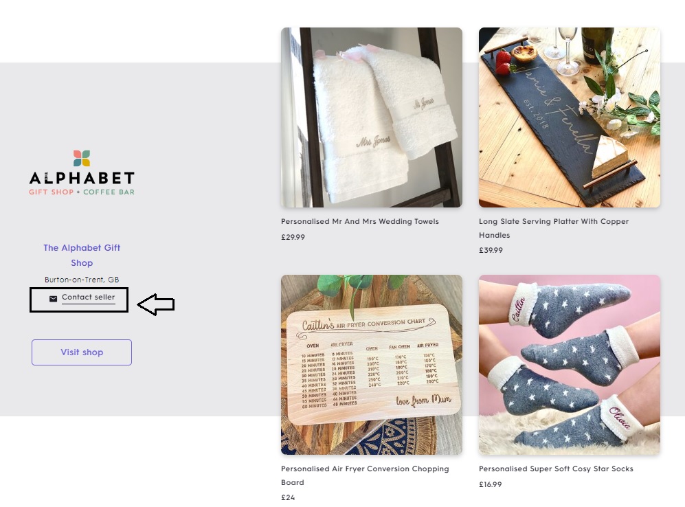 How do I contact the Seller? – notonthehighstreet.com customer service